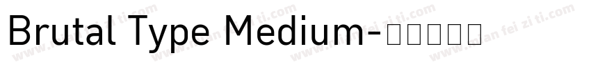 Brutal Type Medium字体转换